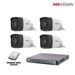Kit 4 Caméras de surveillance 2MP Light Hikvision