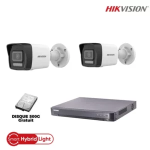 Kit 2 caméra de surveillance extérieur Hikvision ColorVu 2Mp