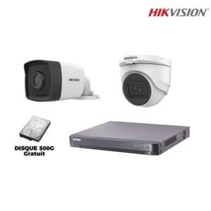 Kit 2 Caméra de surveillance Exterieur 2Mp Hikvision
