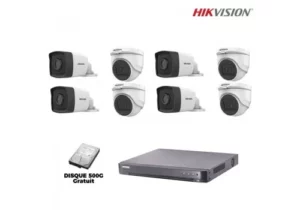 Kit 8 caméras de surveillance extérieur Hikvision 2Mp